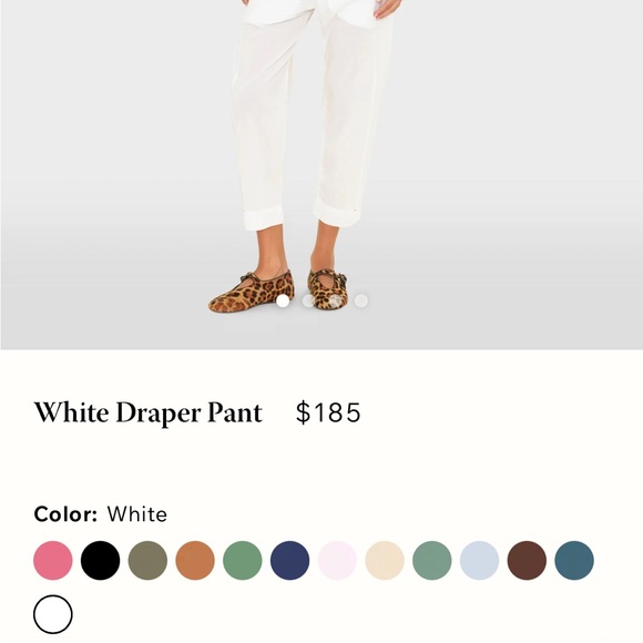 Xirena sz L Draper White Pants 100% Cotton - Picture 2 of 9